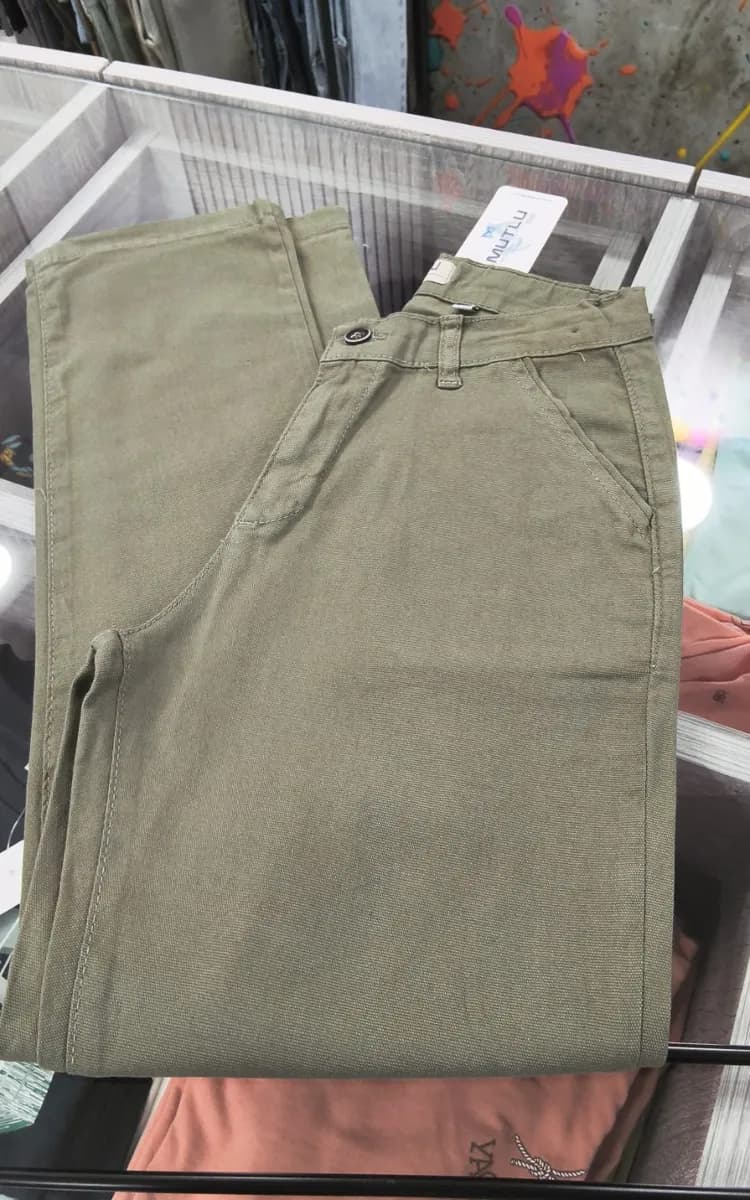 Pique cotton pant