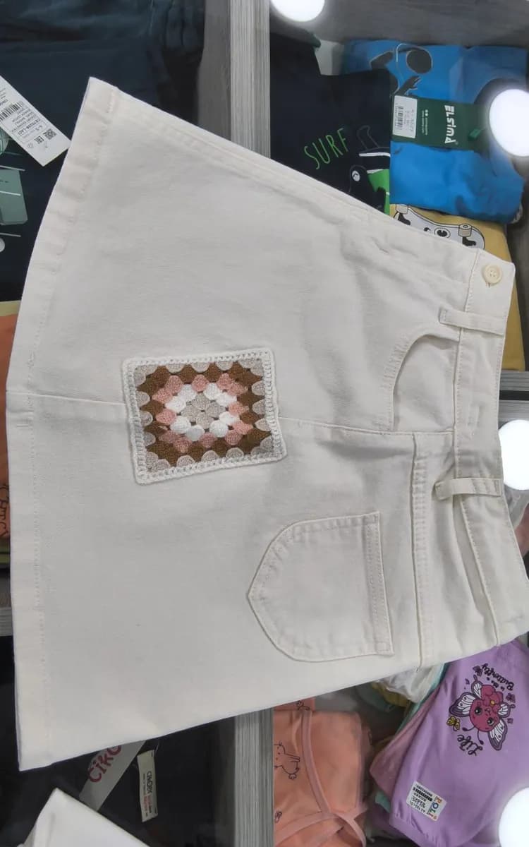 Girl's denim skirt set