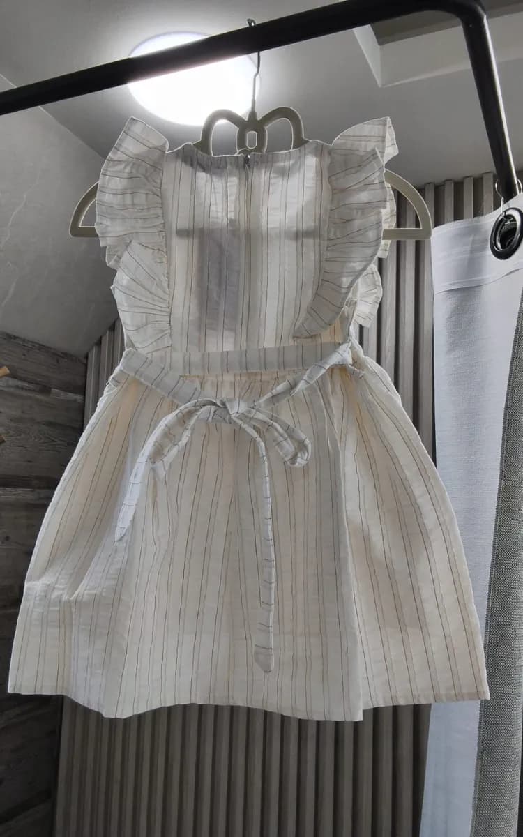Girl's cotton rustic dress, 2 to 8 years