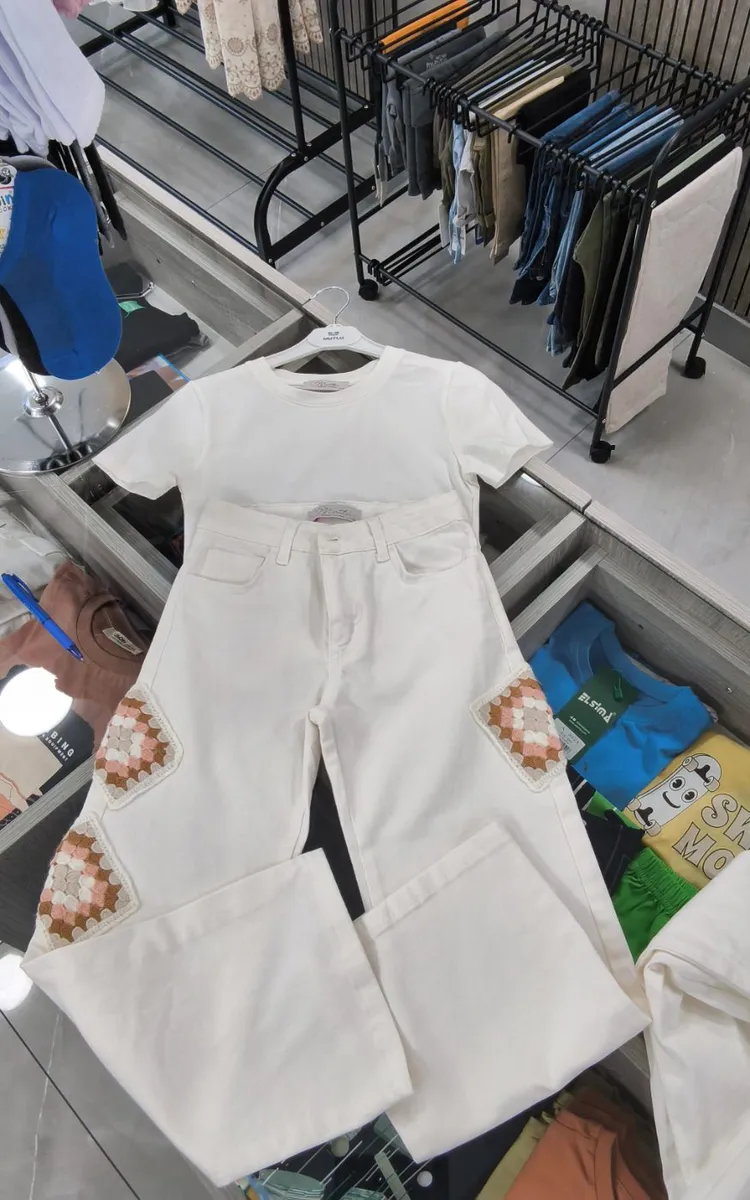 3 pieces denim pant set